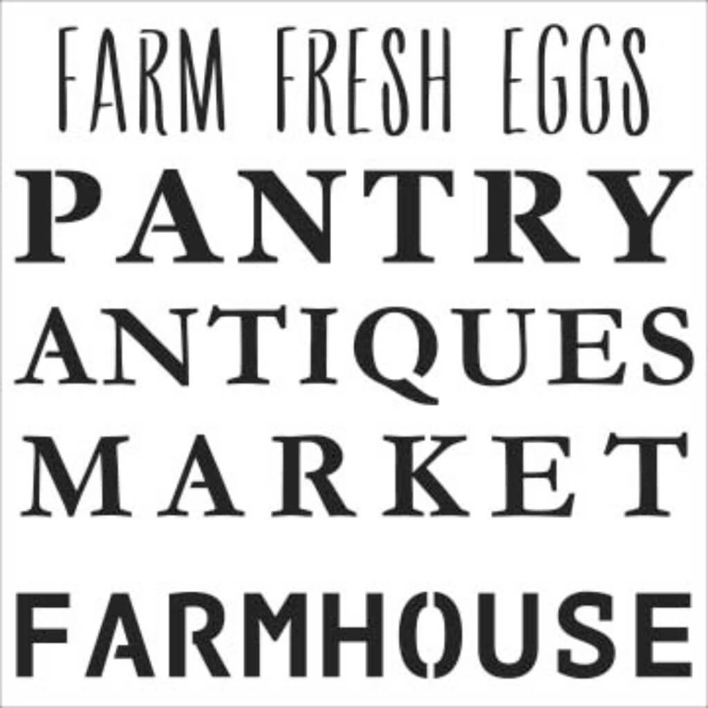 Stencil Rustic Signs 12in x 12in