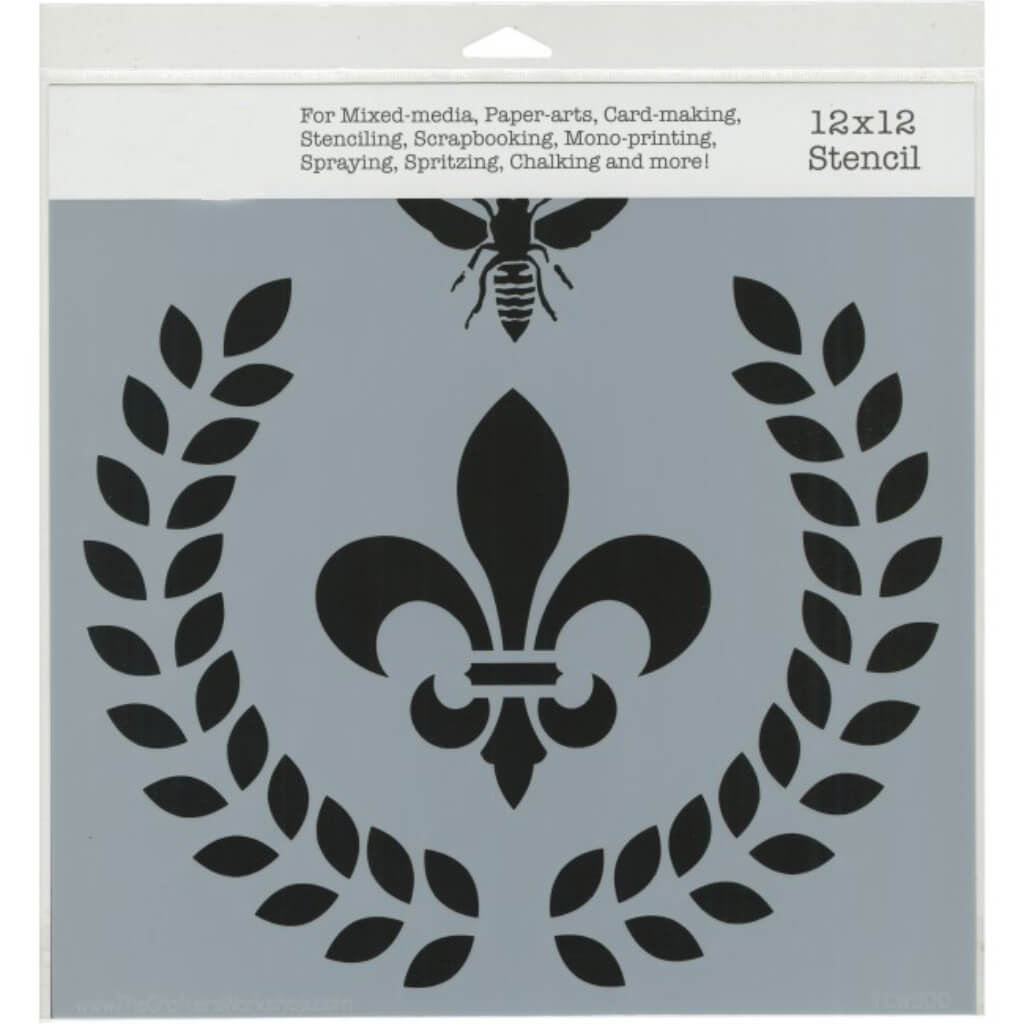 Stencil Laurel Wreath 12in x 12in