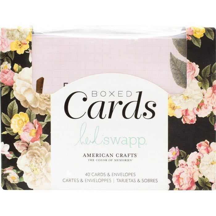 Heidi Swapp A2 Cards W/Envelopes 4.375in x 5.75in 40/Box-Floral