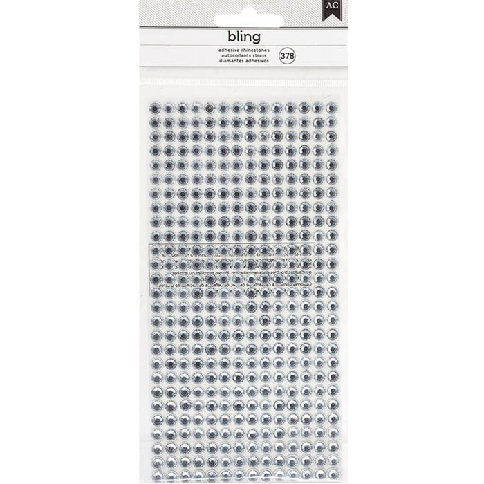 Bling 378pcs Silver Adhesive Rhinestone