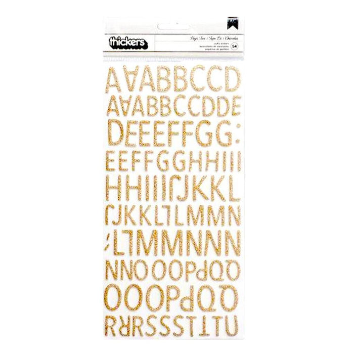 Good Vibes Foam Alphabet Stickers with Glitter Accents