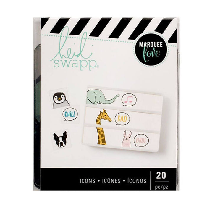 Heidi Swapp 20pcs Lightbox Icon Talking Animals