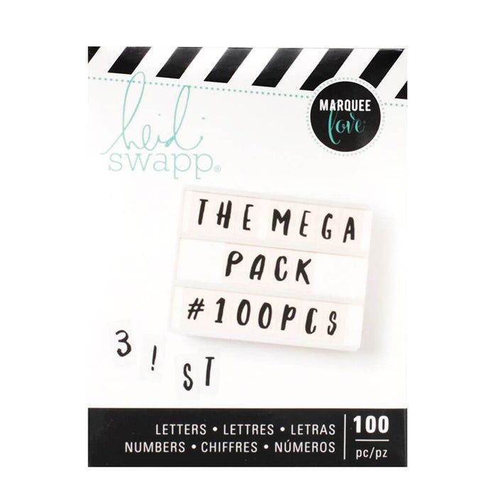 Heidi Swapp 100pcs Mega Light Box Handletter Alphabet  Black
