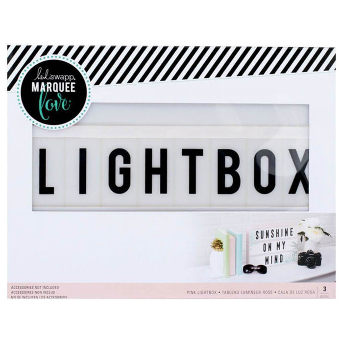 Heidi Swapp Marquee Pink Lightbox Decorative Display