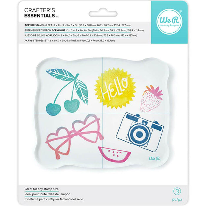 We R Makers 3pcs Acrylic Block Stamping Set