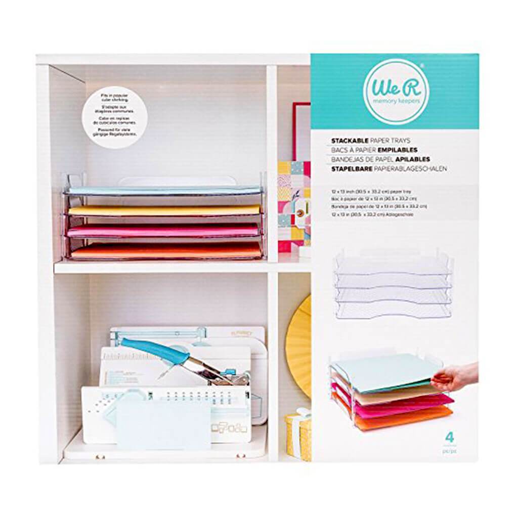 Storage Stack Nest Paper Trays Set of 4