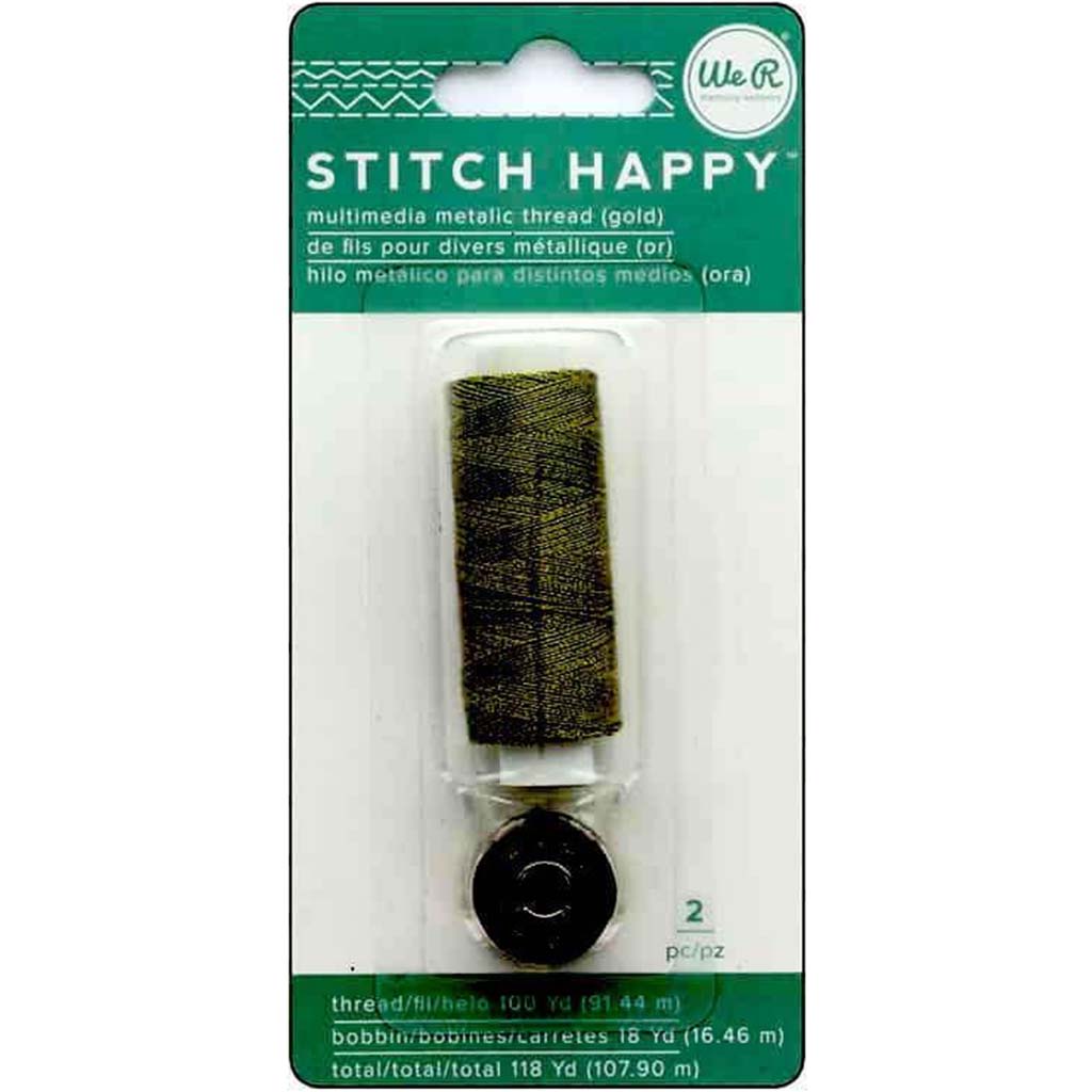 Stitch Happy Thread Metallic Gold