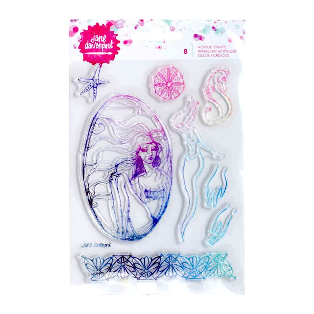 Acrylic Stamps Mermaid Set of 8