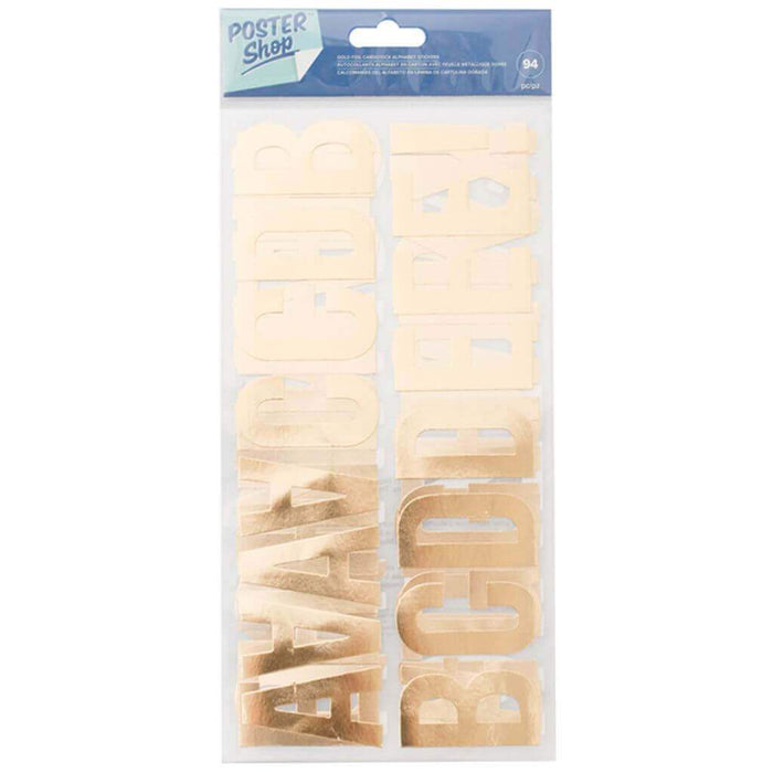 Poster Shop Alpha Sticker Gold Foil- 94pcs