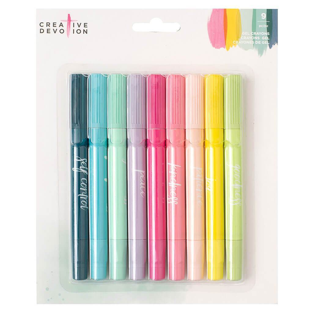 Gel Crayons Water Soluble Set of 9