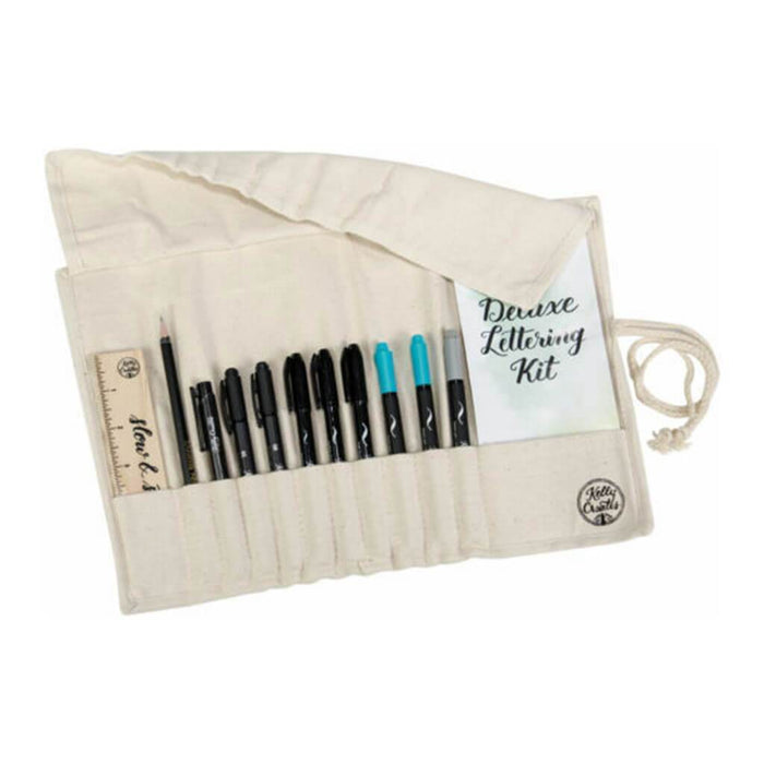 Kelly Creates 13pcs Deluxe Lettering Kit with Canvas Case