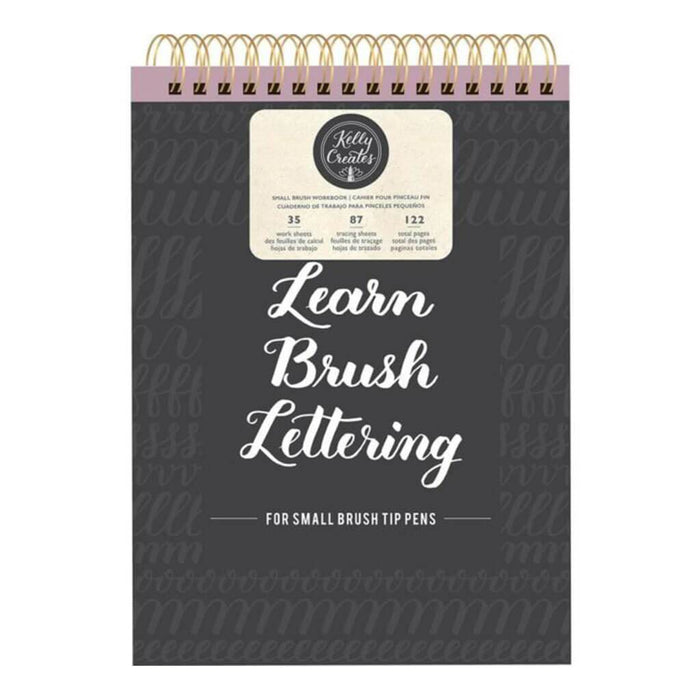 Kelly Creates Small Brush Lettering Workbook 122 Sheets 8.5in x 12.3in