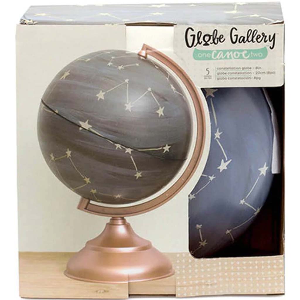 Globe Constellation Rose Gold Base 8in