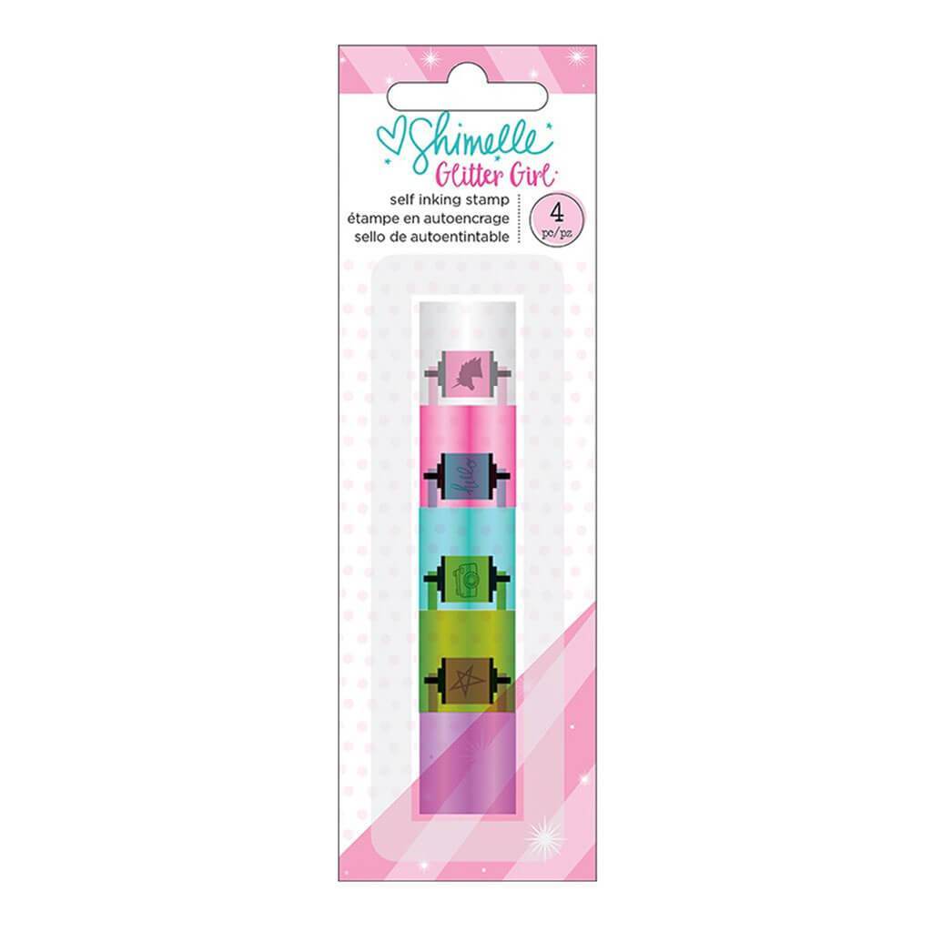 Glitter Girl Self Inking Roller Stamp