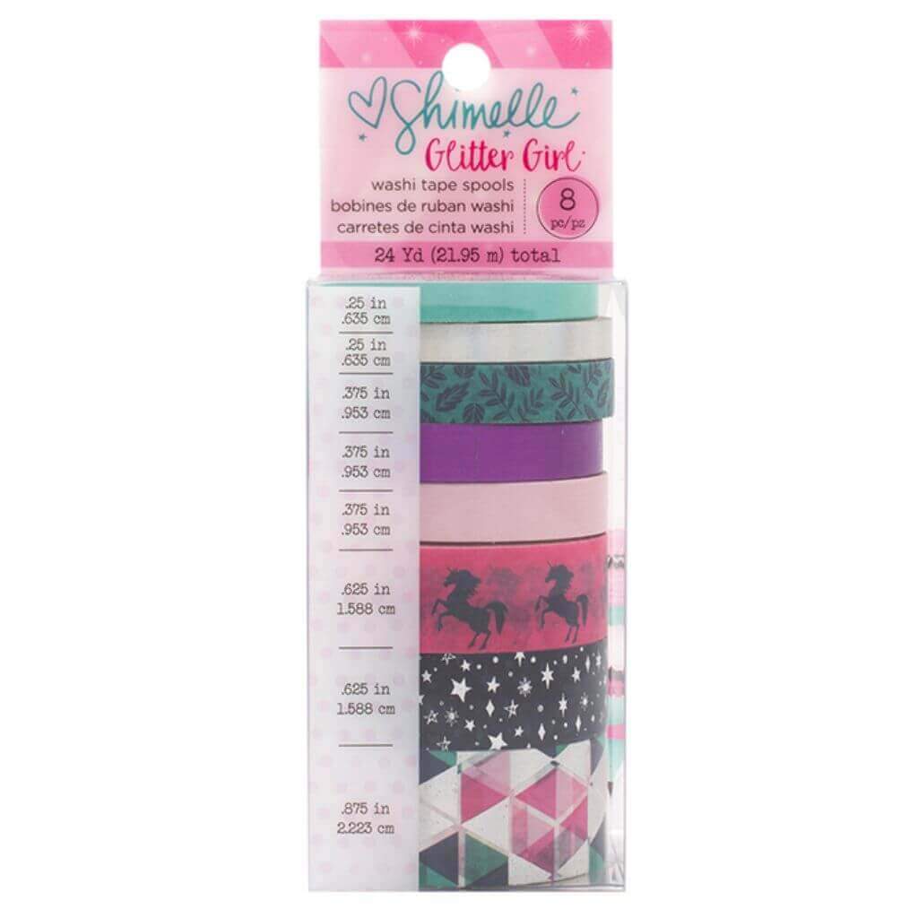 Shimelle Glitter Girl Washi Tape Set 8 Pack
