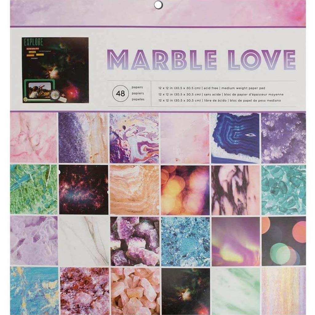 Photo Paper Pad Marble 12in x 12in