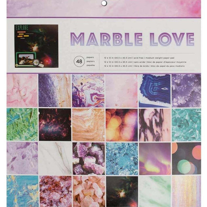 Photo Paper Pad 12in x 12in- Marble, 48sheets