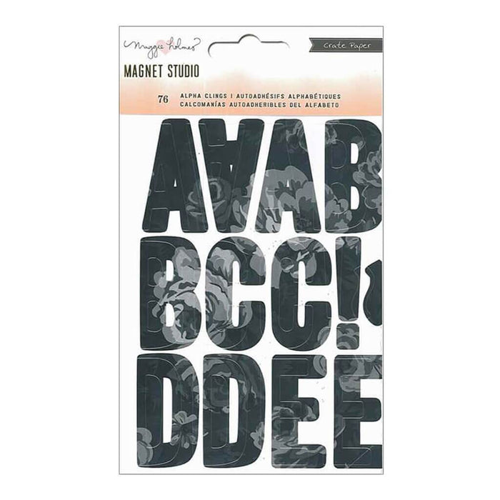 Maggie Holmes Magnet Studio Vinyl Black Alphabet Cling Stickers