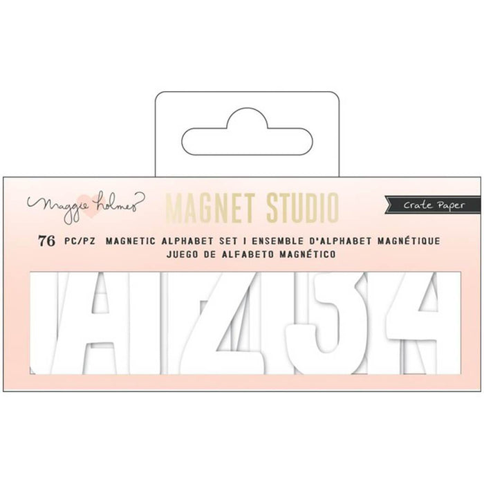 Maggie Holmes Magnet Studio 76pcs Small White Magnetic Letters