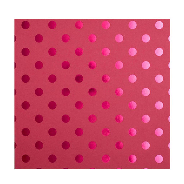 Bazzill Foil Dot Tone On Tone Cardstock Paper 12in x 12in Lollipop