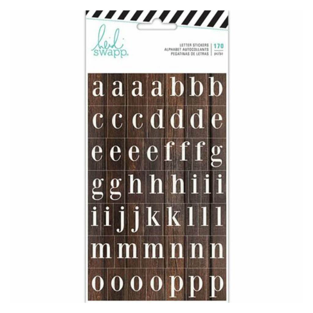 Hawthrone Alphabet Stickers Woodgrain