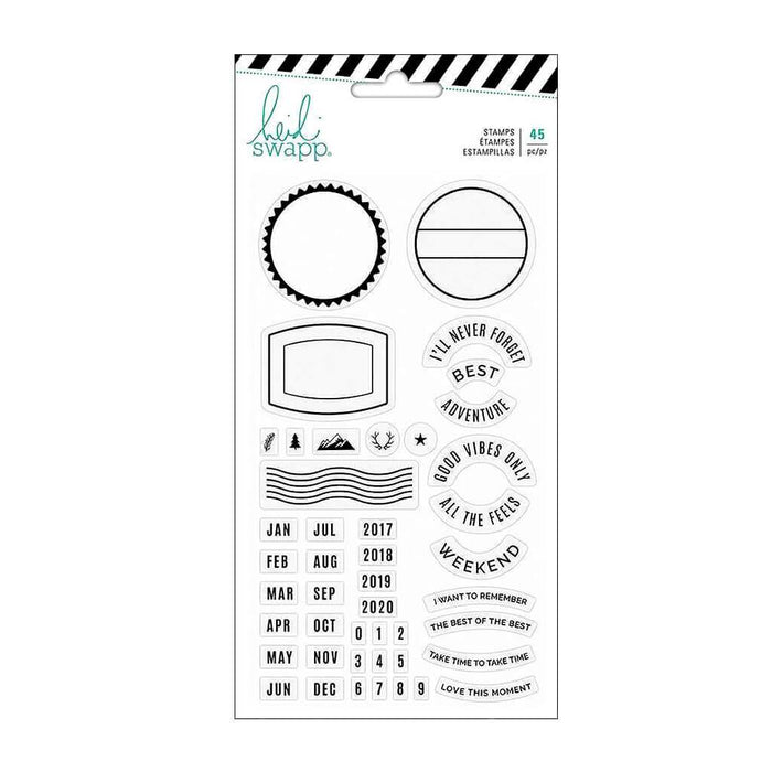 Heidi Swapp Hawthorne 45pcs Stamps Date