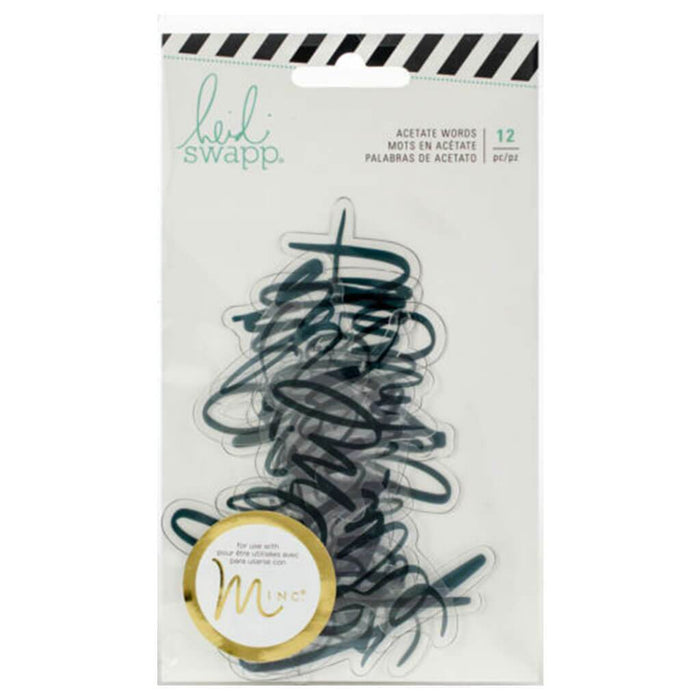 Heidi Swapp Minc Hawthrone 12pcs Acetate Words Adventure