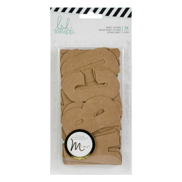 Heidi Swapp Hawthorne 50pcs Jumbo Kraft Stickers Alphabet