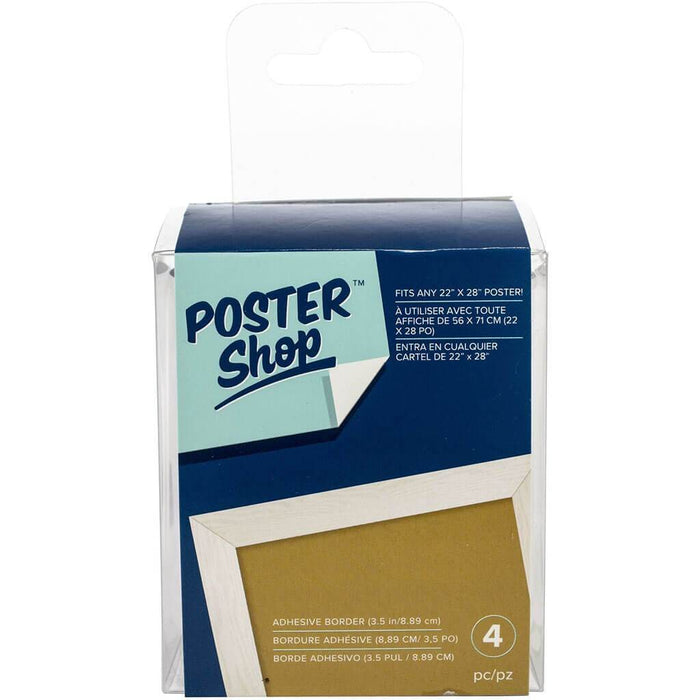 Poster Shop 4pcs Adhesive Begonia Glitter Border 3.5in