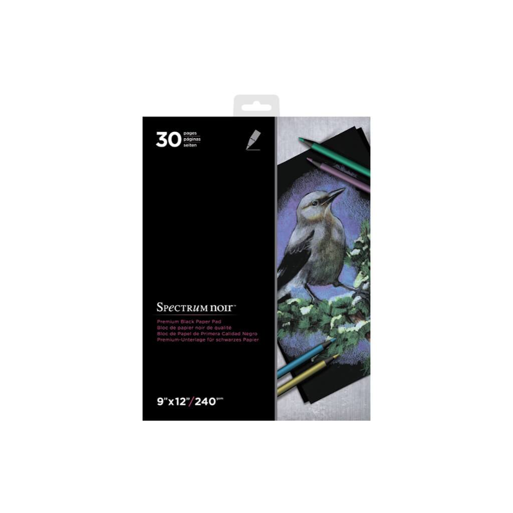 Spectrum Noir Premium Black Paper Pad 9in x 12in 