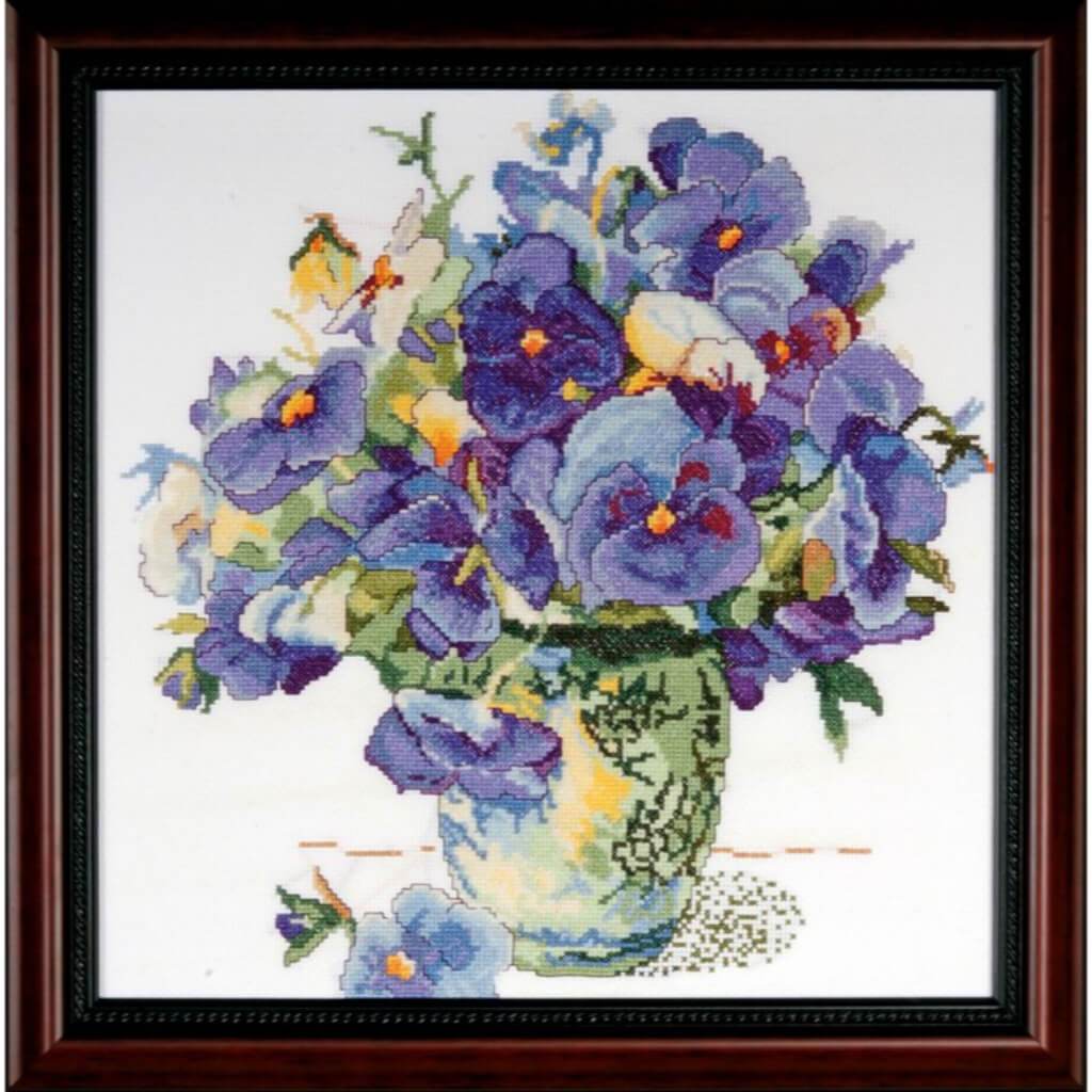 Pansy Floral Ccs Kit 14X14 