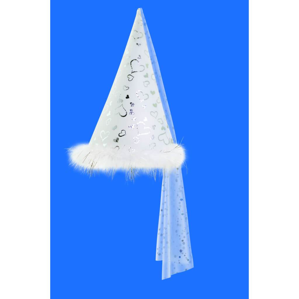 Conical Hat with Marabou Trim