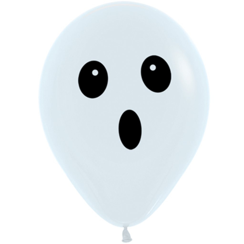 Latex Balloon Ghost Face 11in 