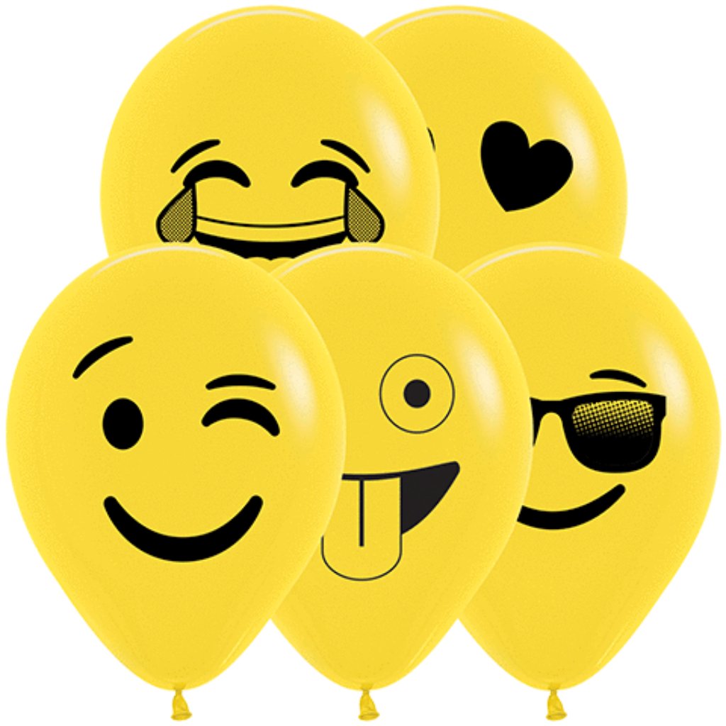 Latex Balloon Emoji Faces 11in 