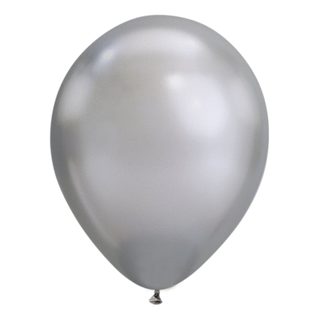 Latex Balloon Chrome Silver 11in