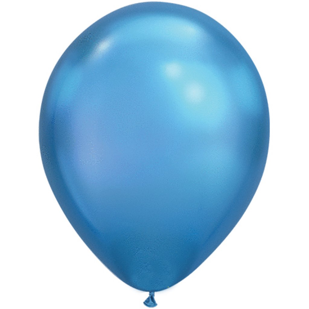 Latex Balloon Chrome Blue 11in 