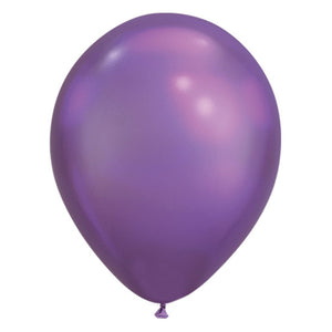 Latex Balloon Chrome Purple 11in