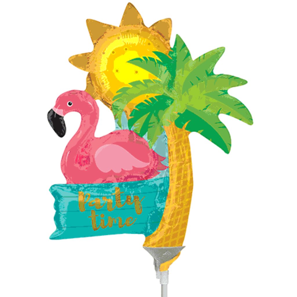 Mini Shape Balloon Let's Flamingle Party Time 14in 