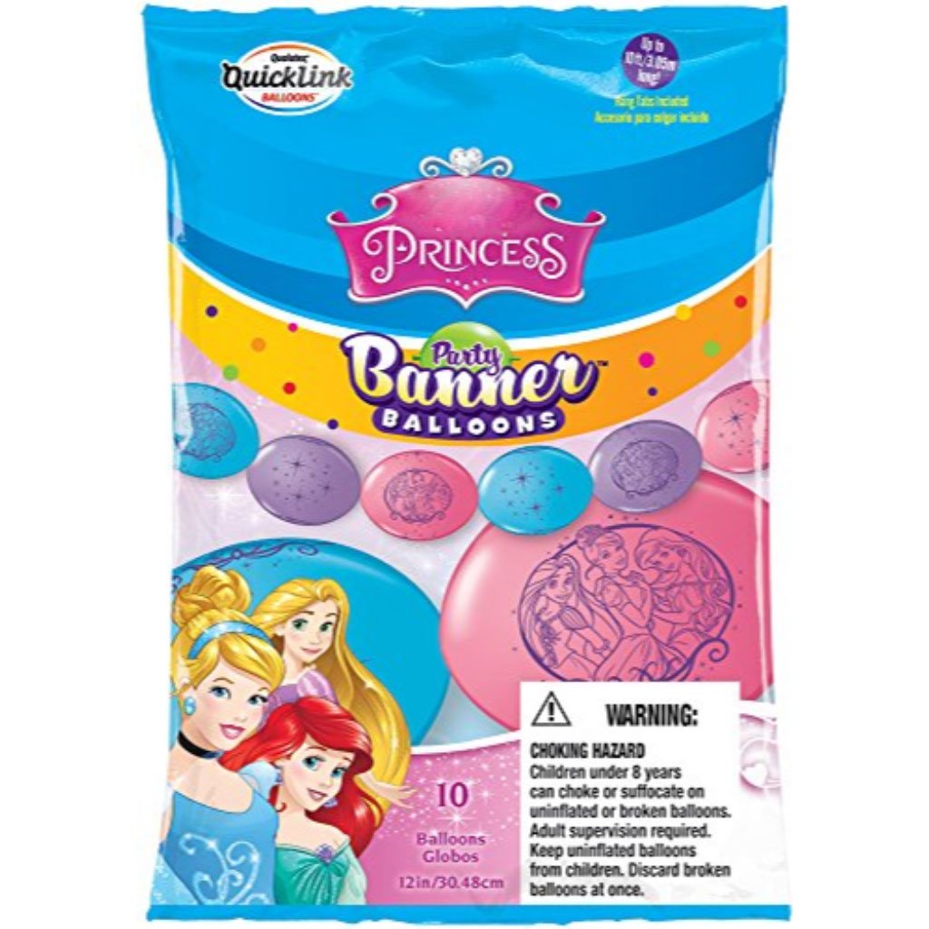 PARTY BANNER BALLOONS DISNEY PRINCESS 10 CT 