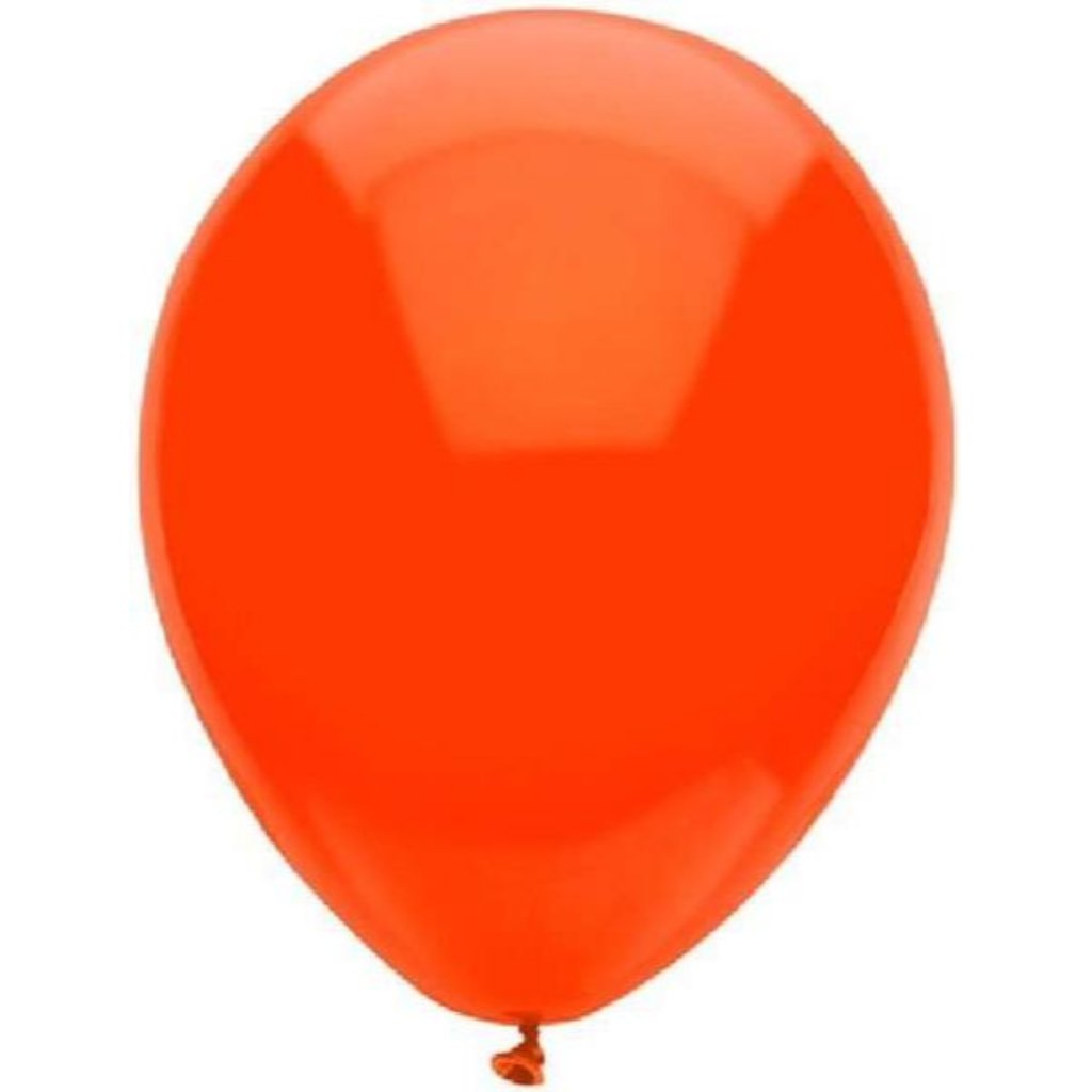 Latex Balloon Bright Orange, 12in