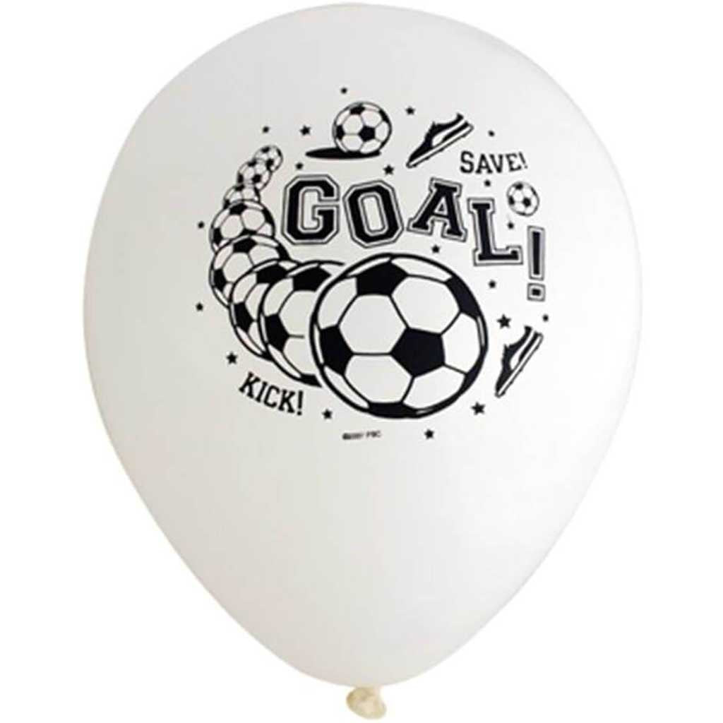 Soccer Ball Goal Latex Balloon 12in, 8ct