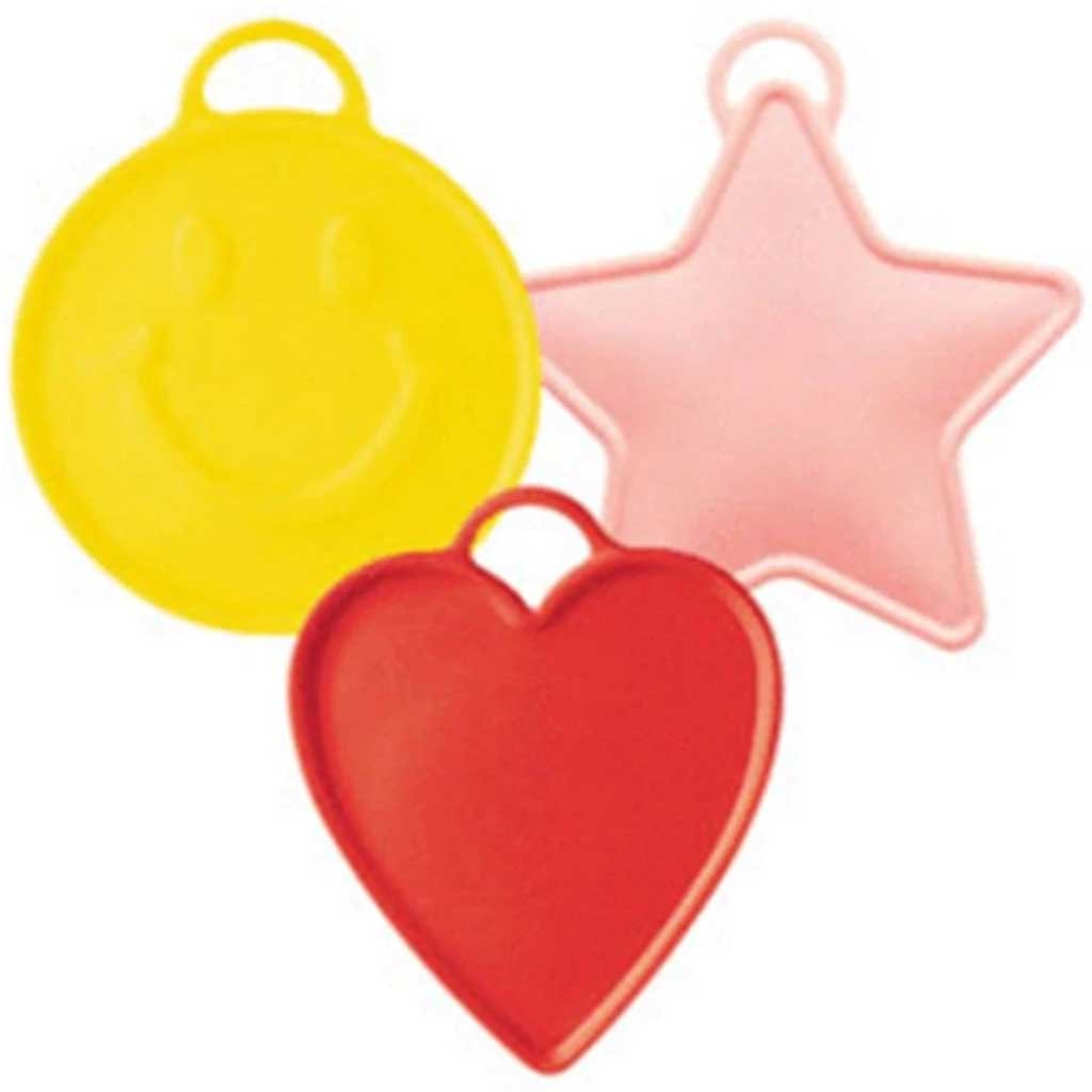 BALLOON WEIGHT SMILES, HEARTS, 16 GRAM 