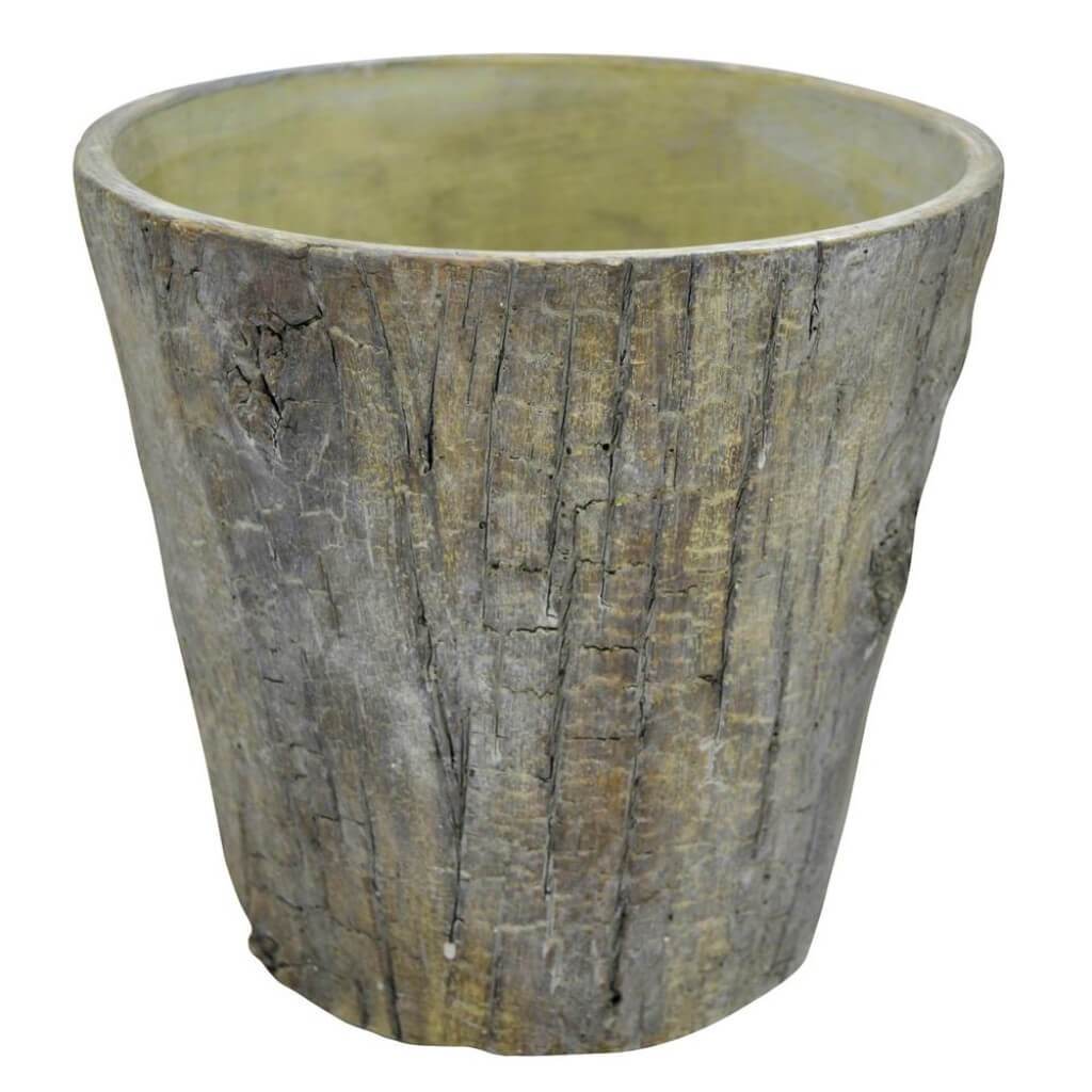 WOOD LOOK POT CEMENT 18.1" L 9.4"W 16.9"H 