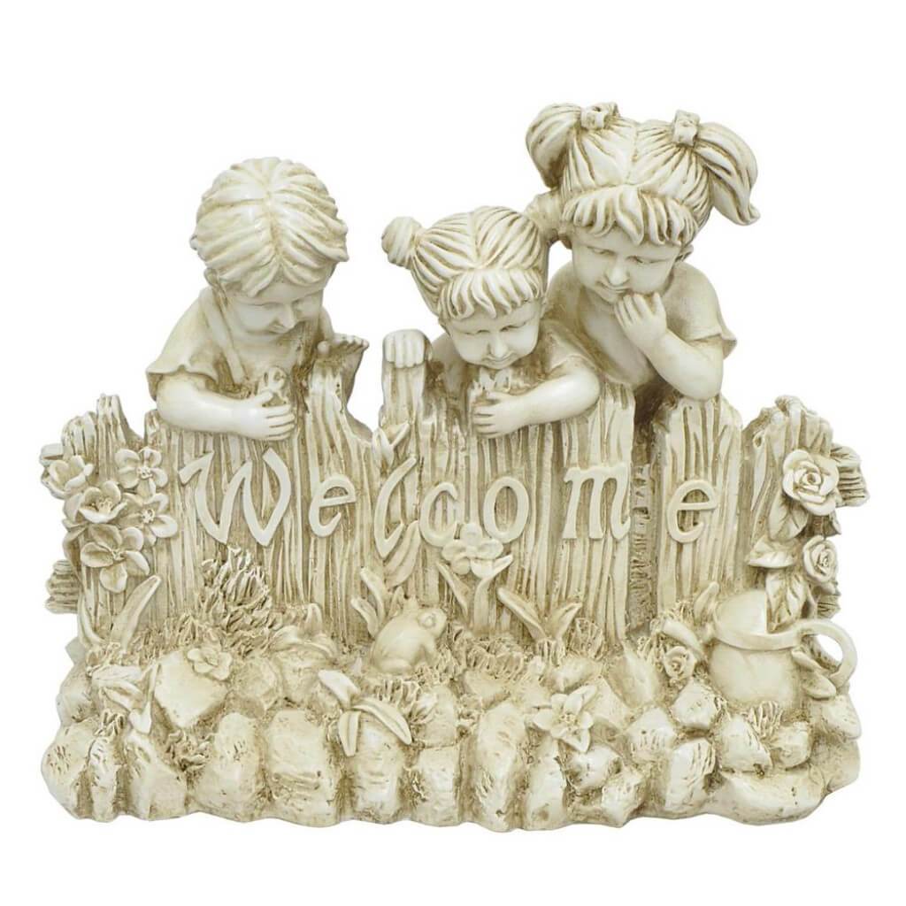 3 KIDS-WELCOME SIGN 24.5" H 13.625"L 14.625"W 