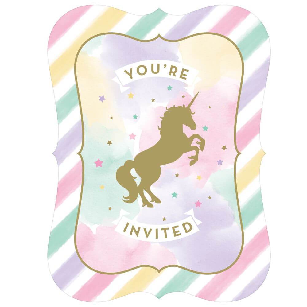 Unicorn Sparkle, Invitation 8ct 