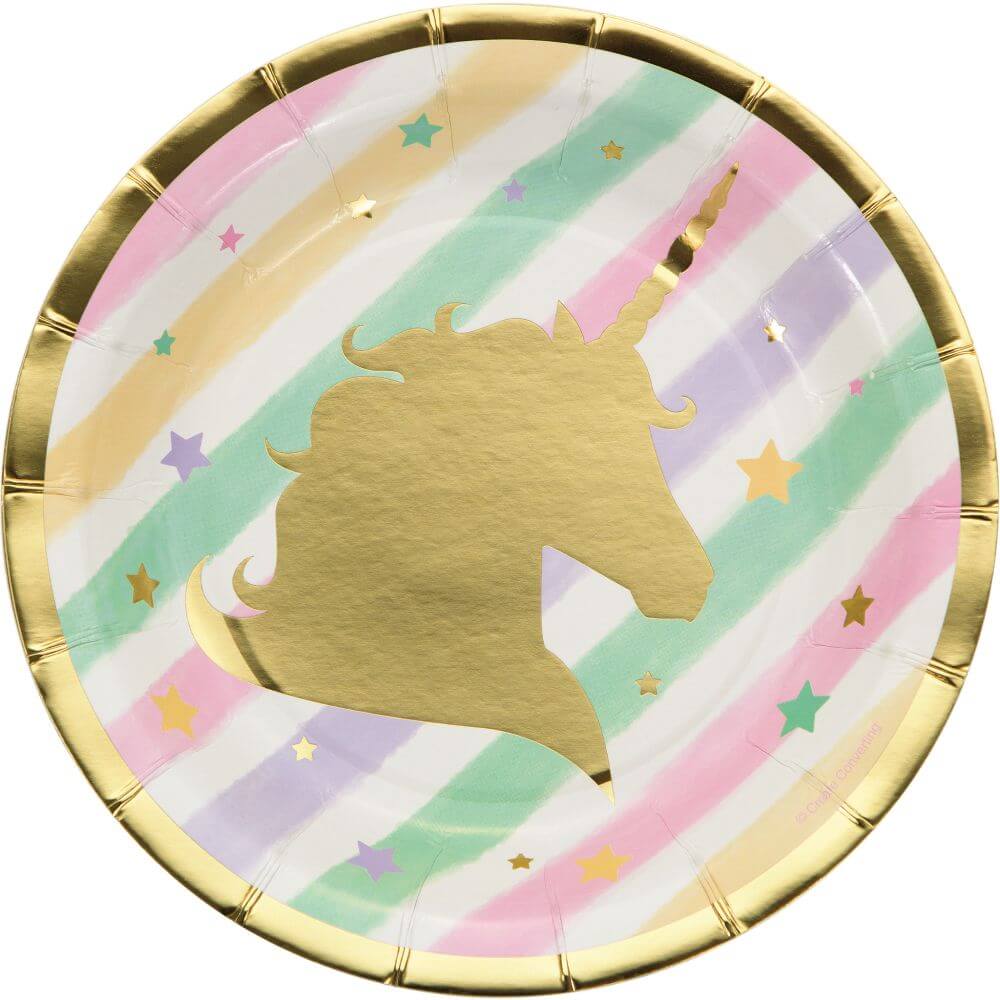 Unicorn Sparkle, Lunch Plates 7in 8ct 