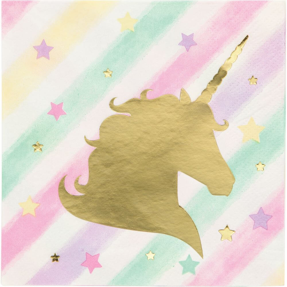 Unicorn Sparkle, Beverage Napkins 3ply 