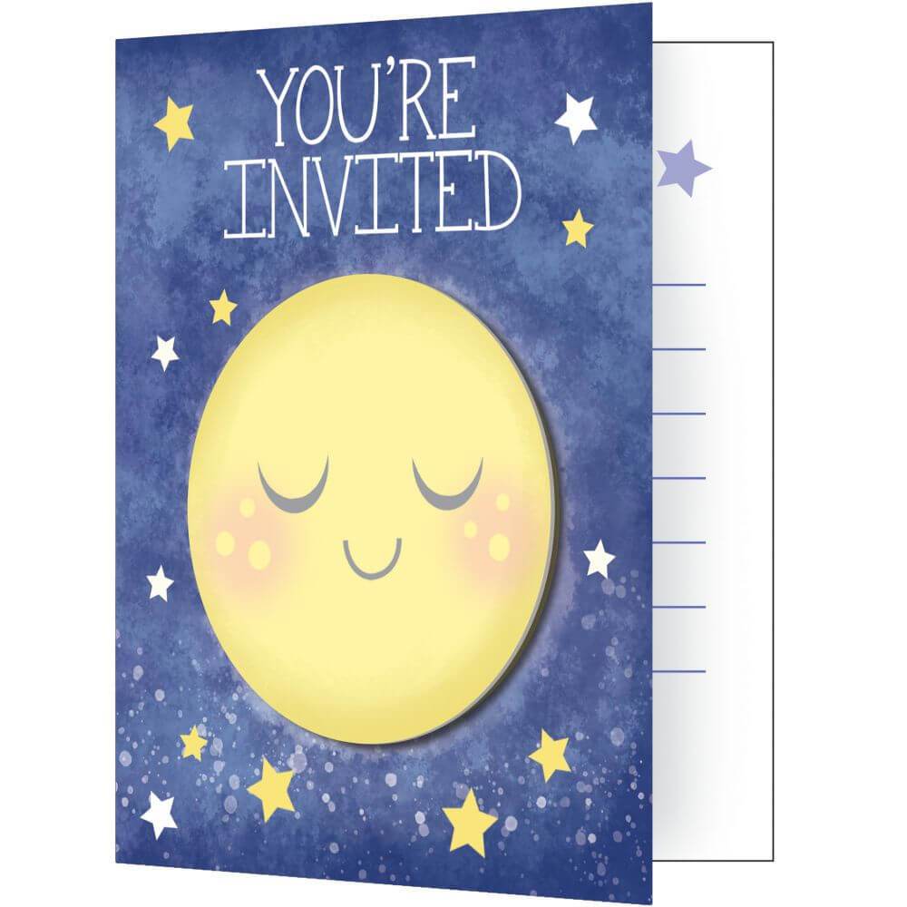 Moon &amp; Back Baby Shower, Invitation 8ct 