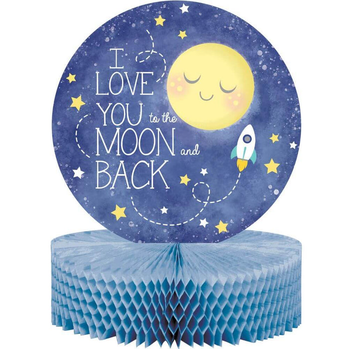 Moon & Back Baby Shower, Honeycomb Centerpiece 