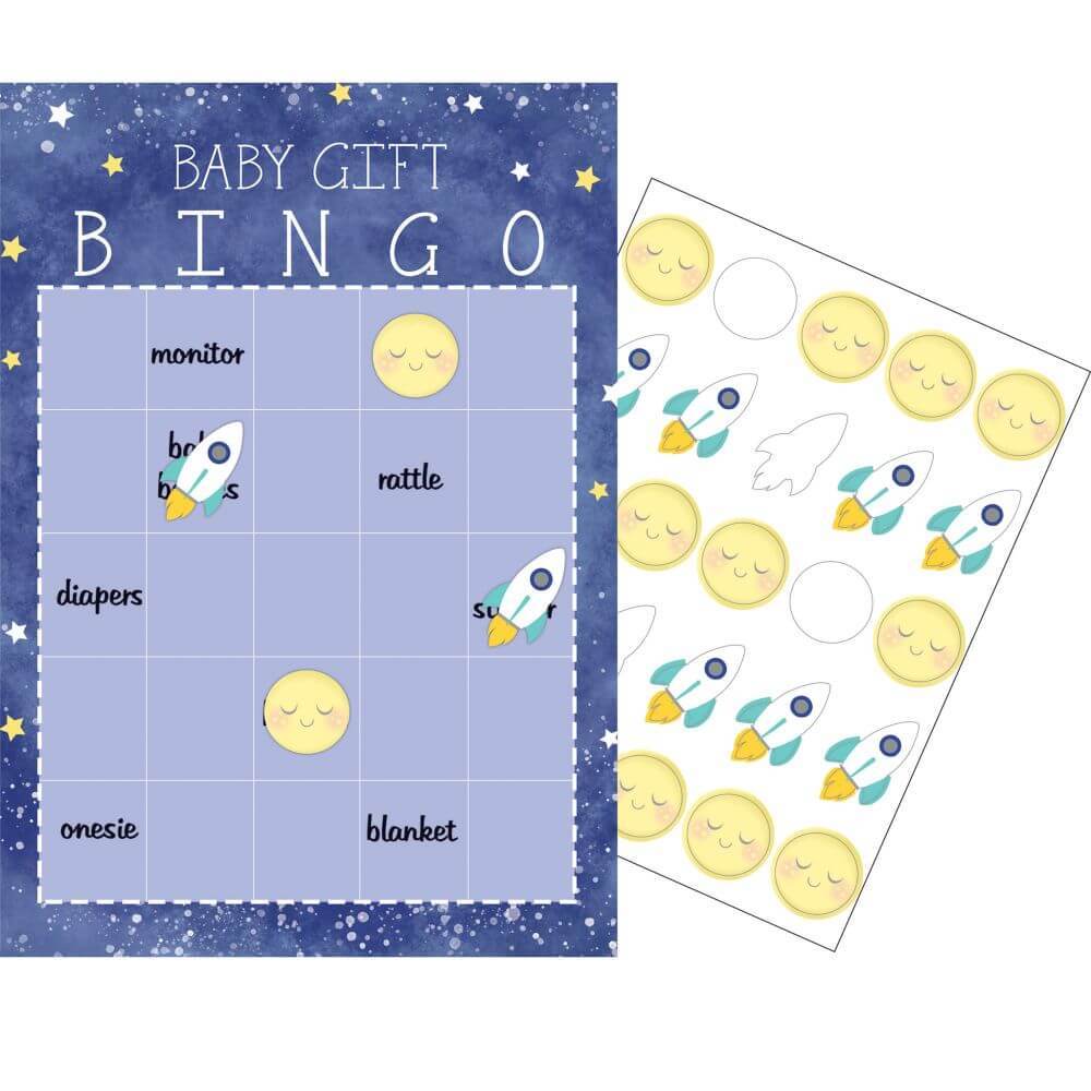 Moon &amp; Back Baby Shower 10ct, Bingo Game 